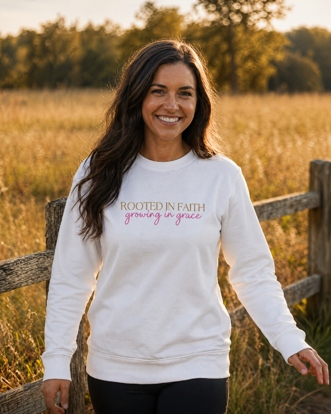 Rooted In Faith, Growing In Grace, Printed Sweatshirt