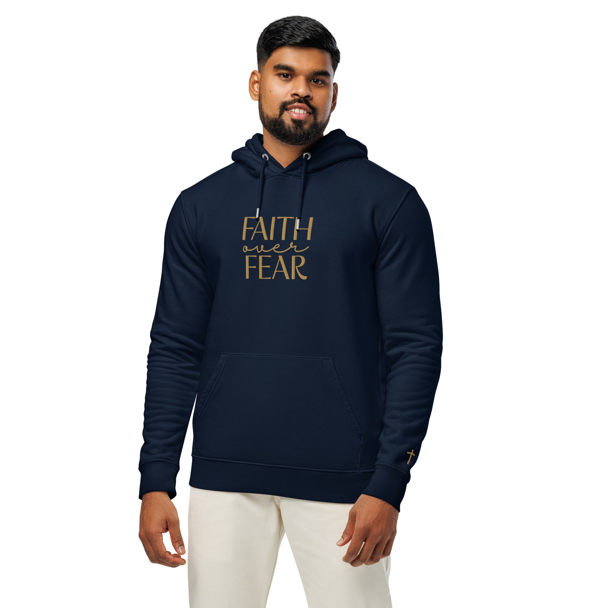 Faith Over Fear, Embroidered Hoodie.