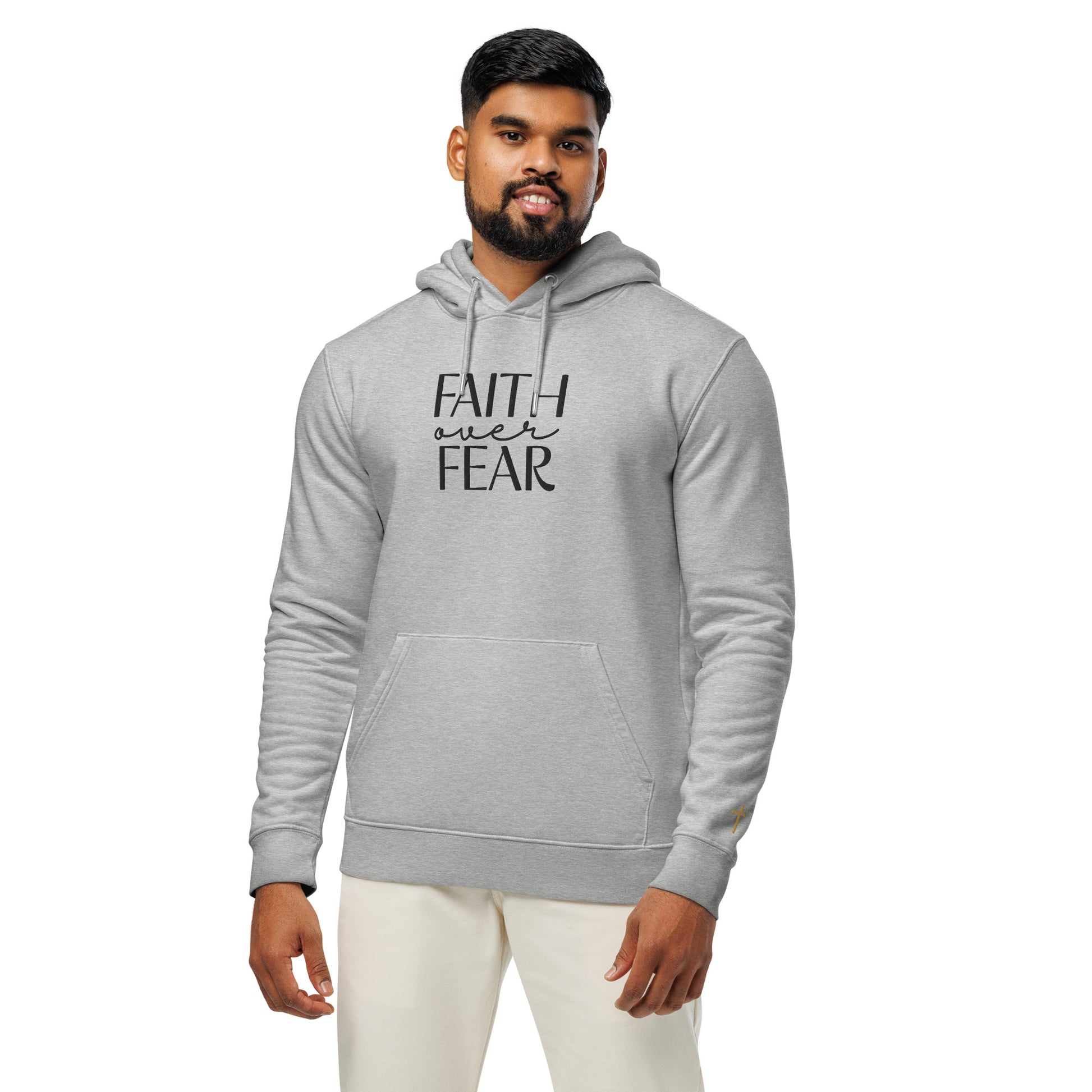Faith Over Fear, Embroidered Hoodie.
