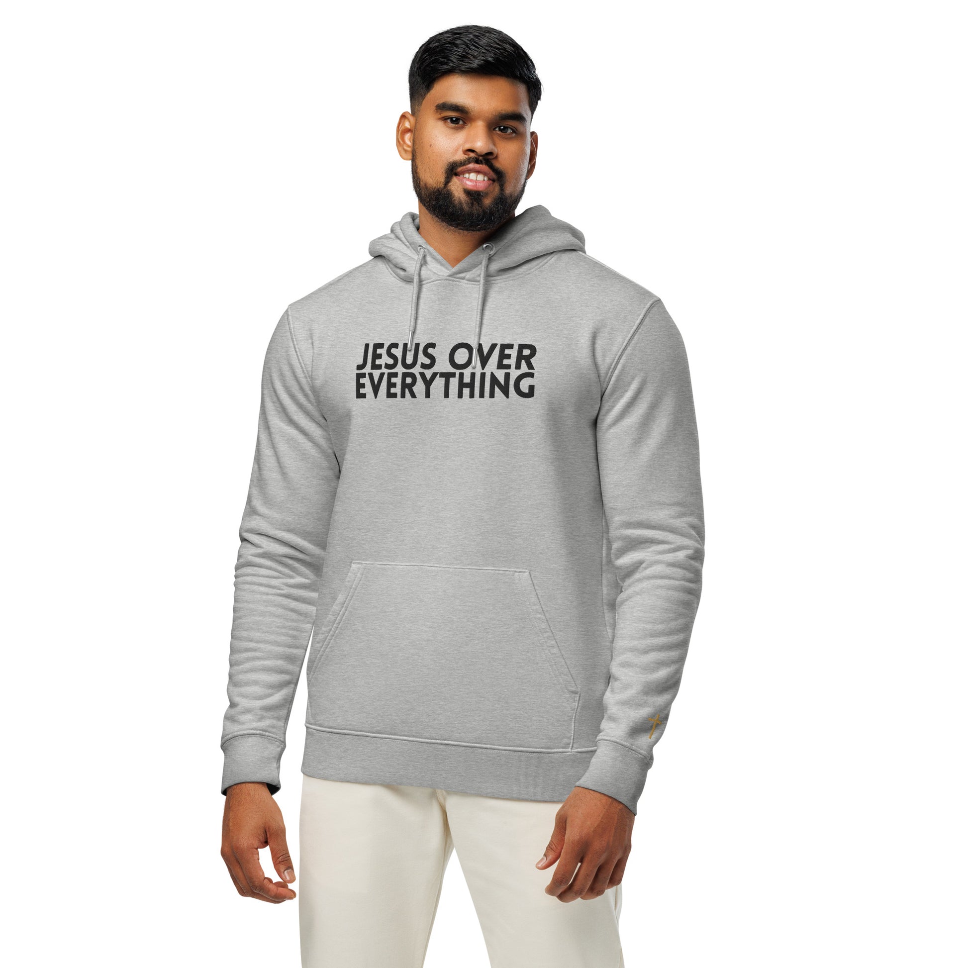 Jesus Over Everything, Embroidered Hoodie.