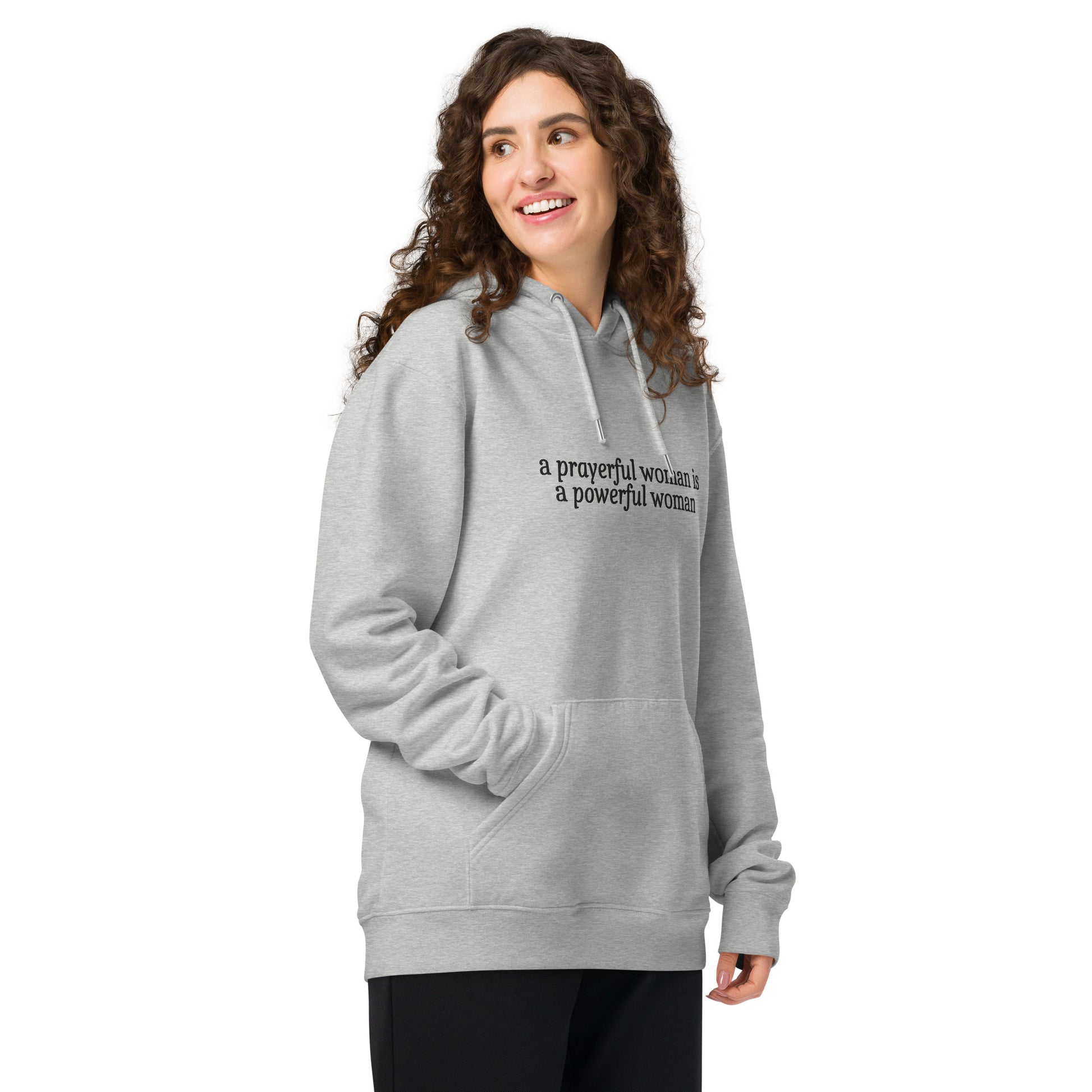 A Prayerful Woman, Embroidered Hoodie.