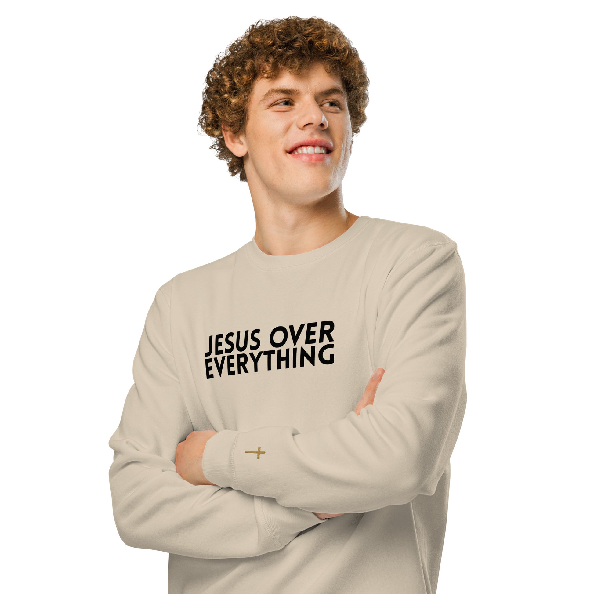 Jesus Over Everything, Printed Sweatshirt.