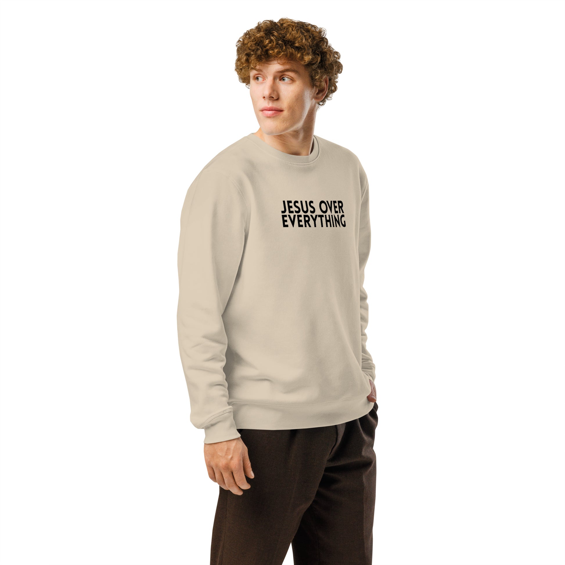 Jesus Over Everything, Printed Sweatshirt.
