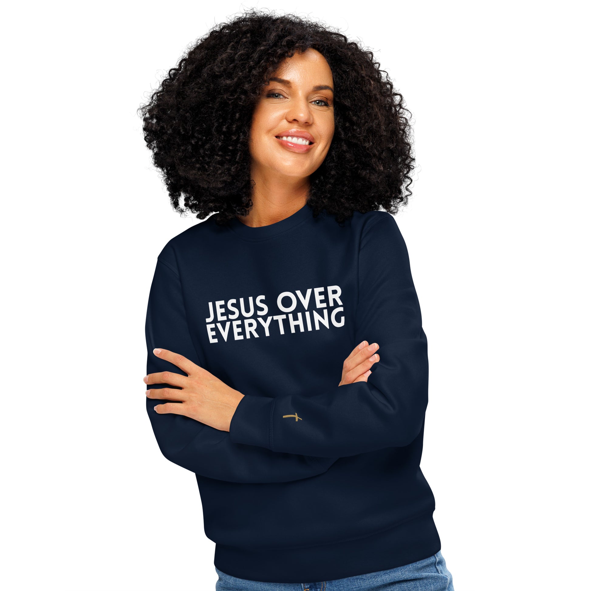 Jesus Over Everything, Printed Sweatshirt.