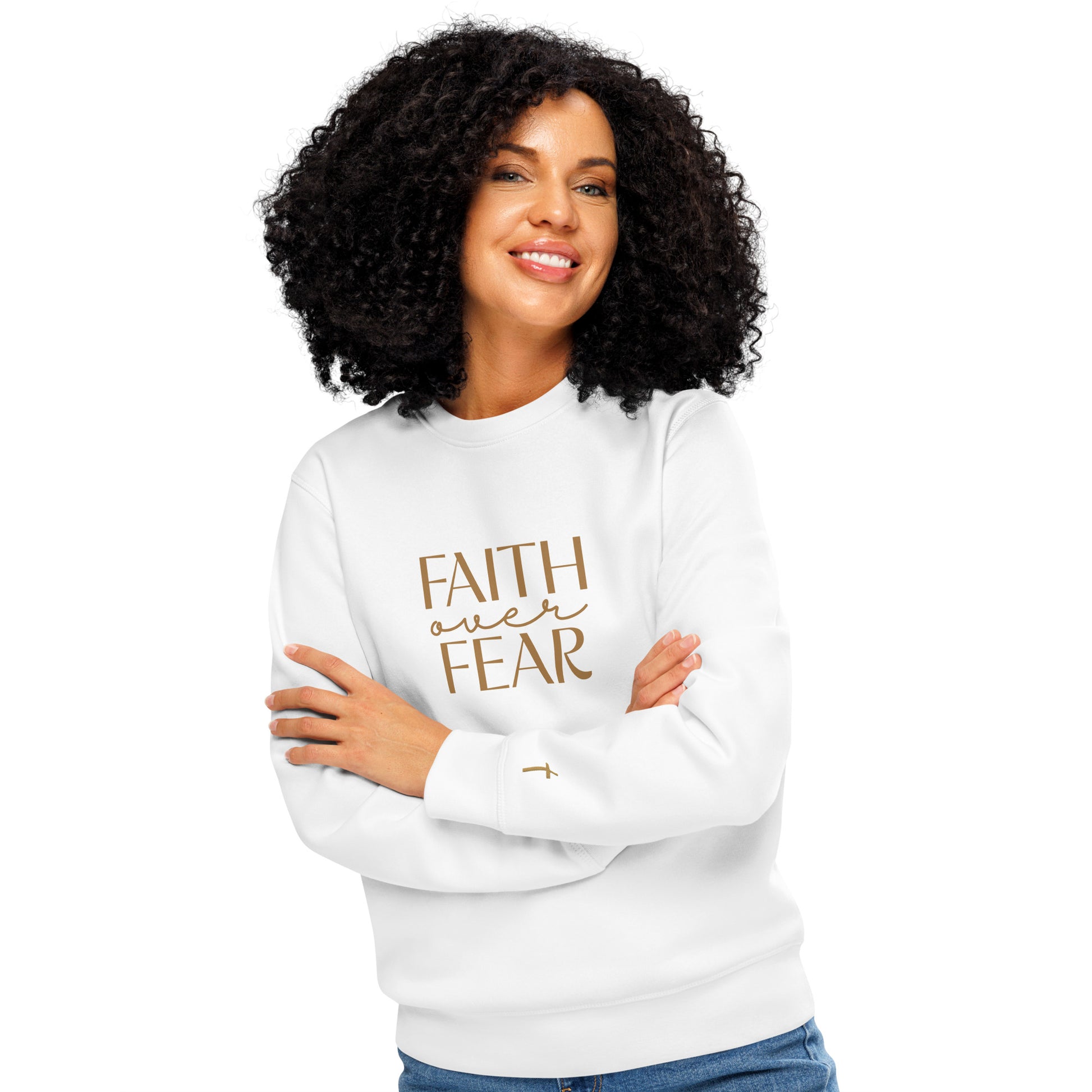 Faith Over Fear, Printed Sweatshirt.