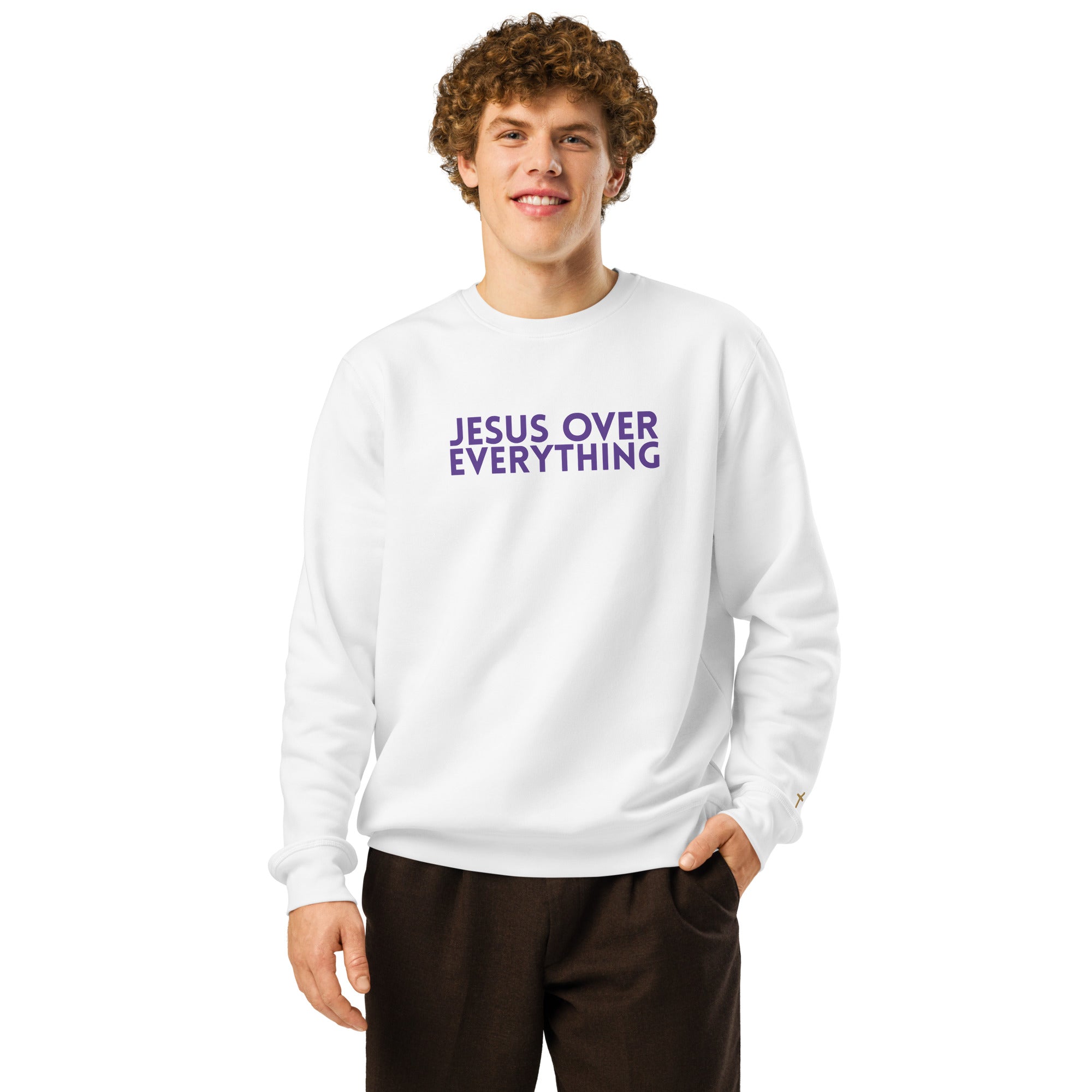 Jesus Over Everything, Printed Sweatshirt.