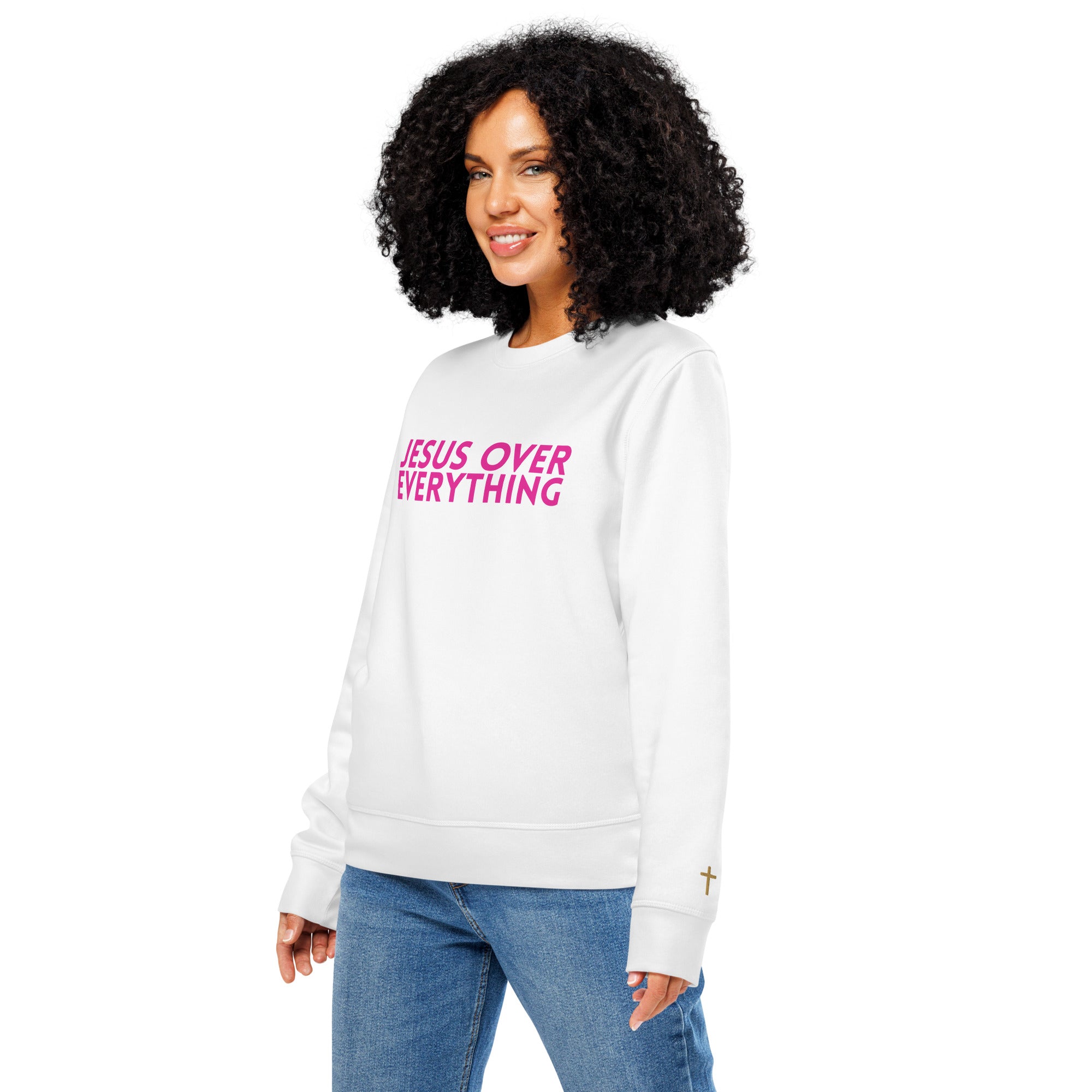 Jesus Over Everything, Printed Sweatshirt.