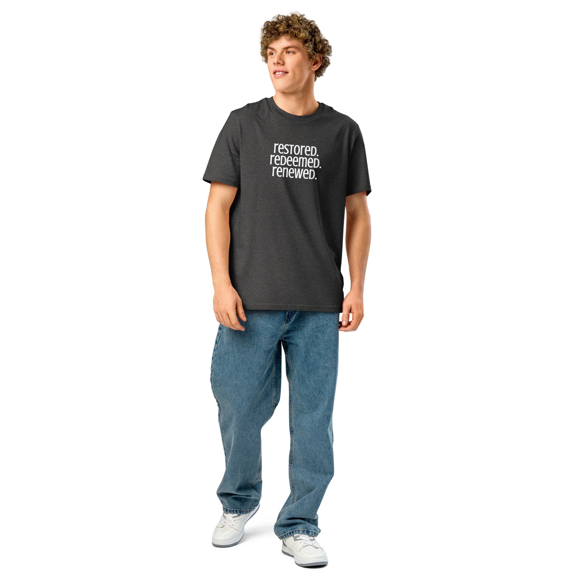 Restored Redeemed Renewed, Printed Tee.