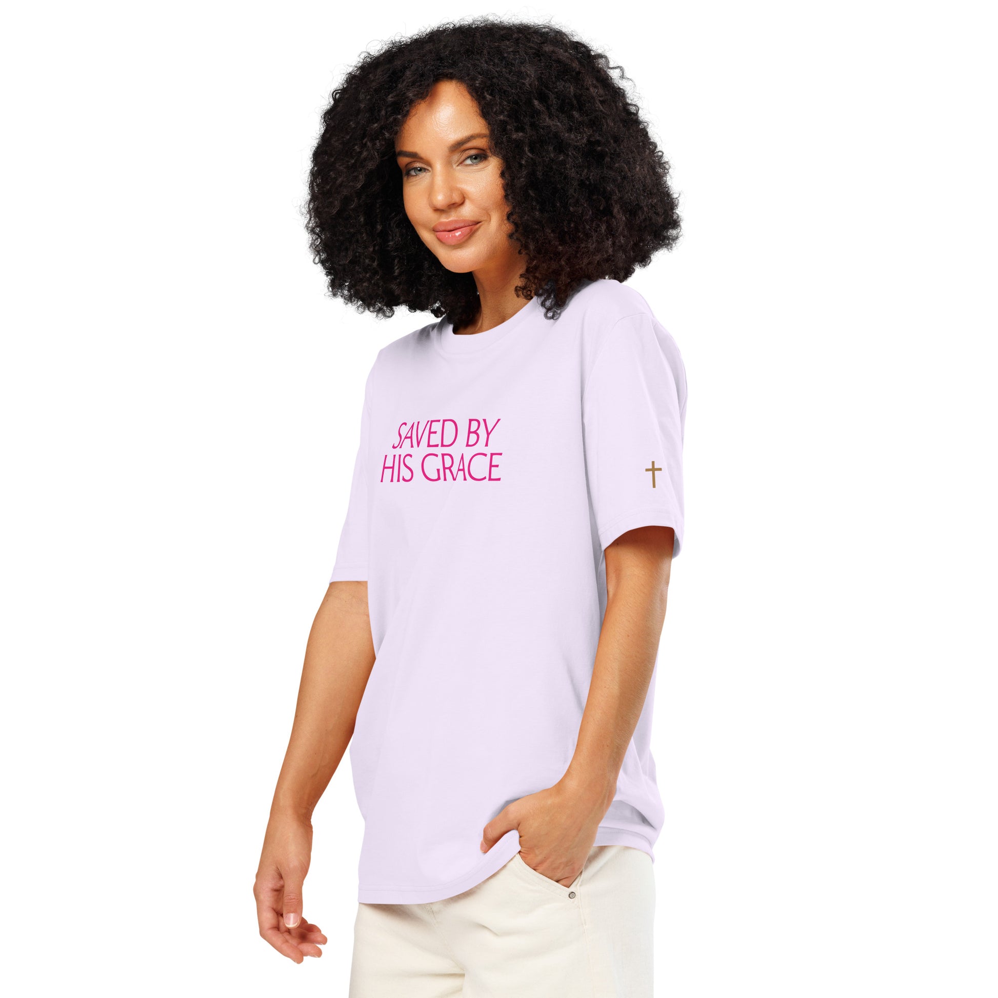 Saved By His Grace, Printed Tee.