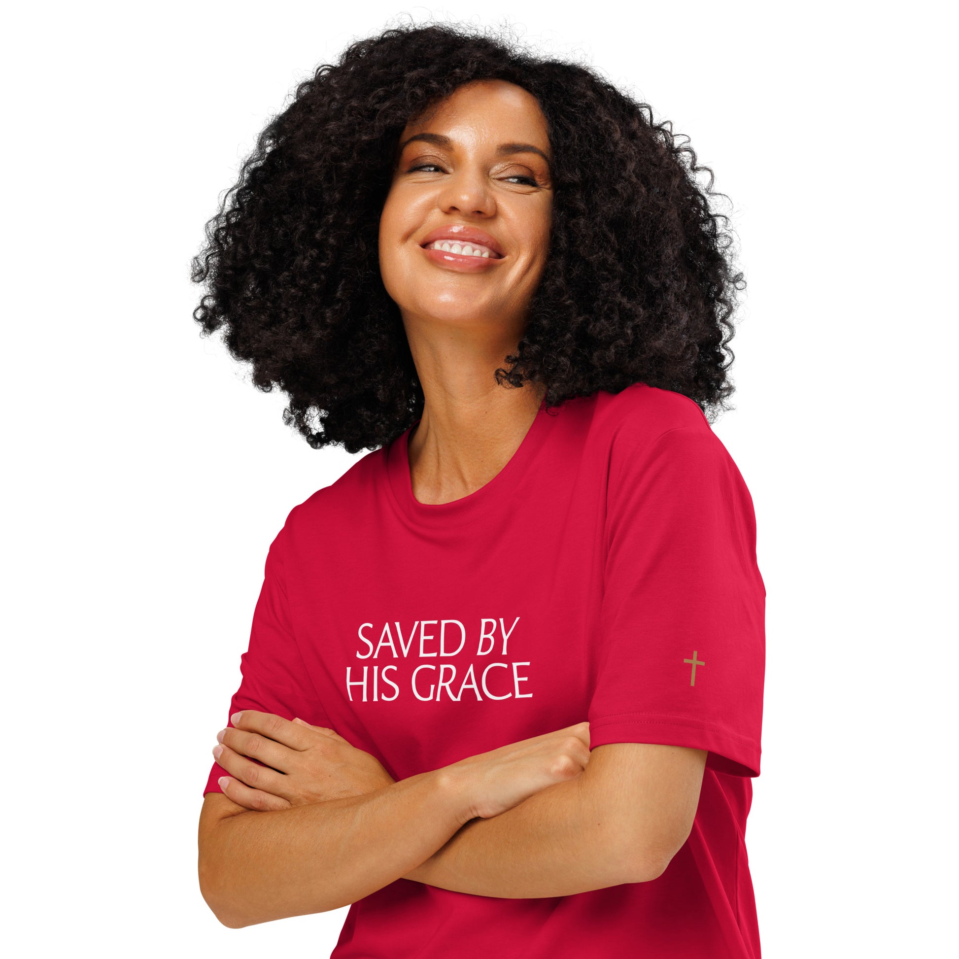 Saved By His Grace, Printed Tee.